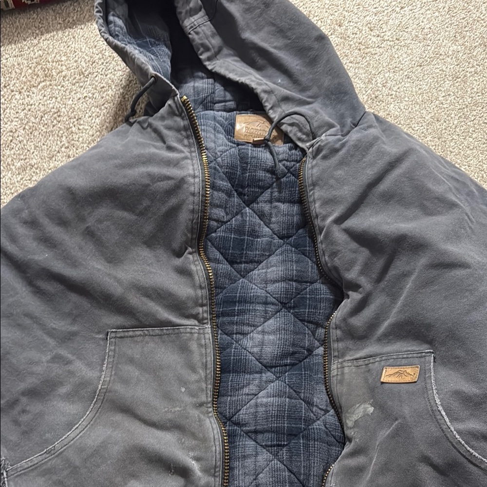 Men's Gray Hooded Jacket